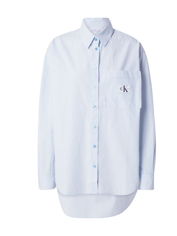 Calvin Klein Jeans Calvin Klein Jeans Блуза  светлосиньо / бяло