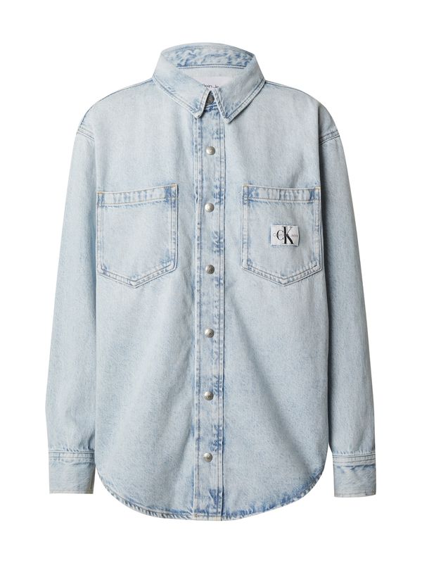 Calvin Klein Jeans Calvin Klein Jeans Блуза  светлосиньо / черно / бяло