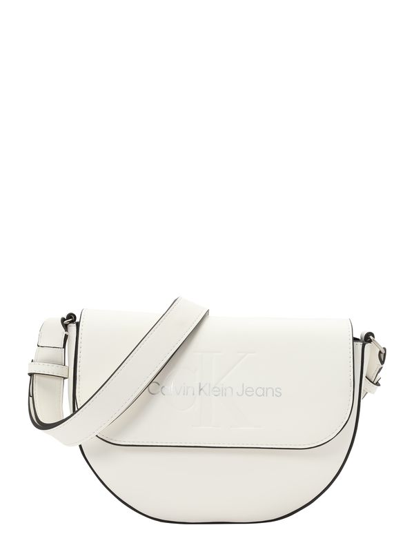 Calvin Klein Jeans Calvin Klein Jeans Чанта с презрамки  сребърно сиво / бяло