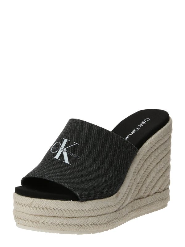 Calvin Klein Jeans Calvin Klein Jeans Чехли  антрацитно черно / бяло