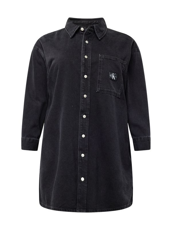 Calvin Klein Jeans Curve Calvin Klein Jeans Curve Рокля тип риза  черен деним