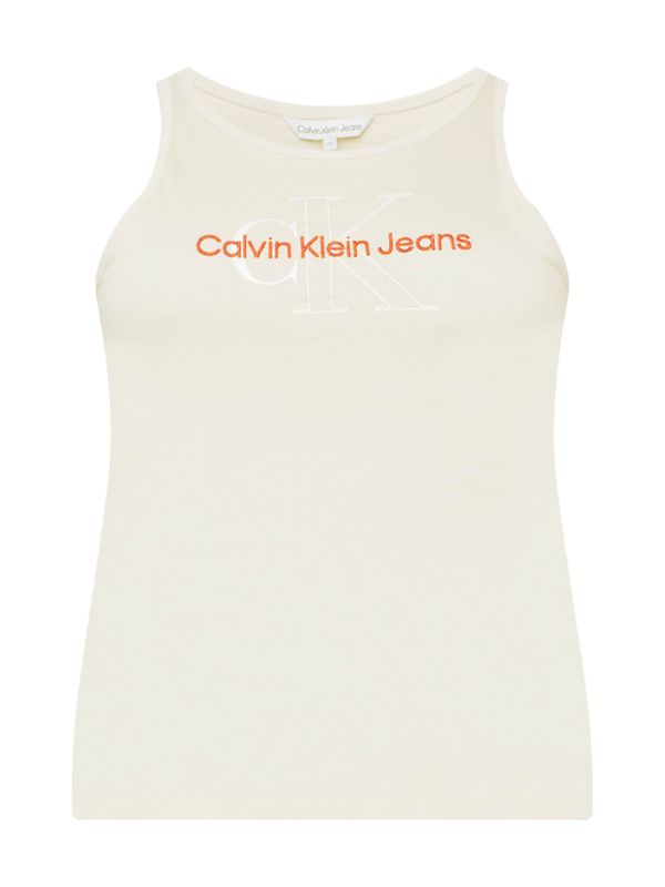 Calvin Klein Jeans Curve Calvin Klein Jeans Curve Топ  бежово / оранжево / бяло