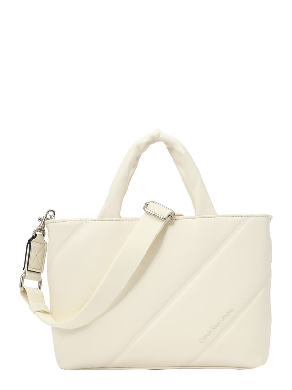 Calvin Klein Jeans Calvin Klein Jeans Дамска чанта  бежово / бял памук
