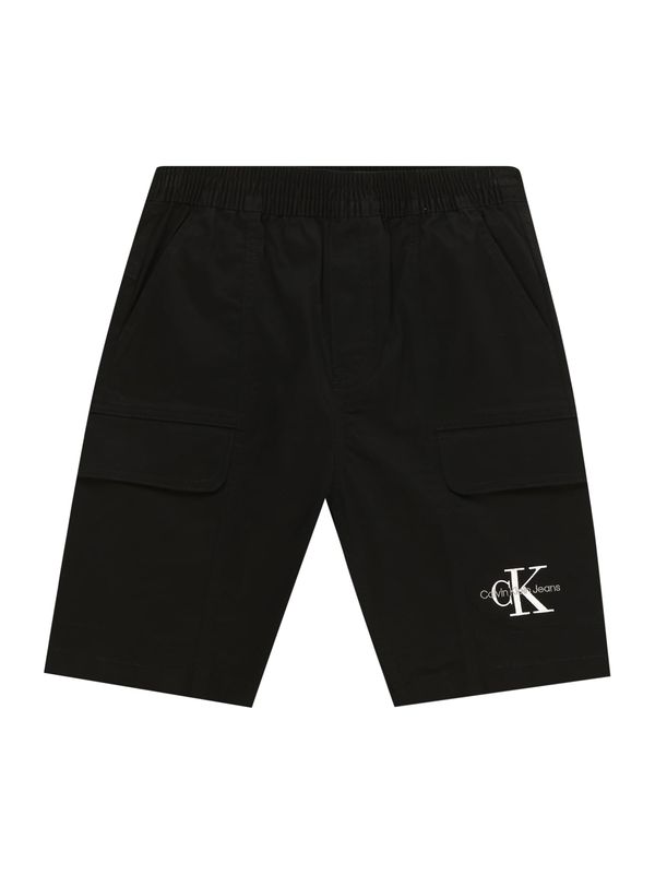 Calvin Klein Jeans Calvin Klein Jeans Карго панталон  черно / бяло