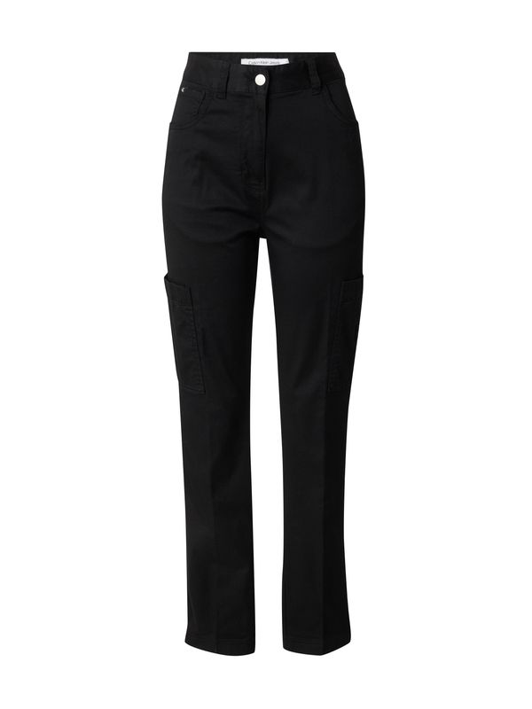 Calvin Klein Jeans Calvin Klein Jeans Карго панталон  черно / бяло
