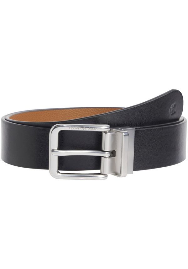 Calvin Klein Jeans Calvin Klein Jeans Колан 'Classic'  умбра / черно / сребърно