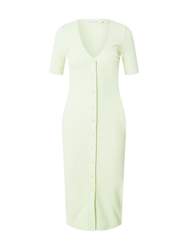 Calvin Klein Jeans Calvin Klein Jeans Лятна рокля  светлозелено / бяло