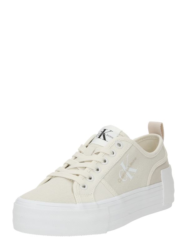 Calvin Klein Jeans Calvin Klein Jeans Ниски маратонки 'Bold'  цвят "пясък" / бяло / бял памук