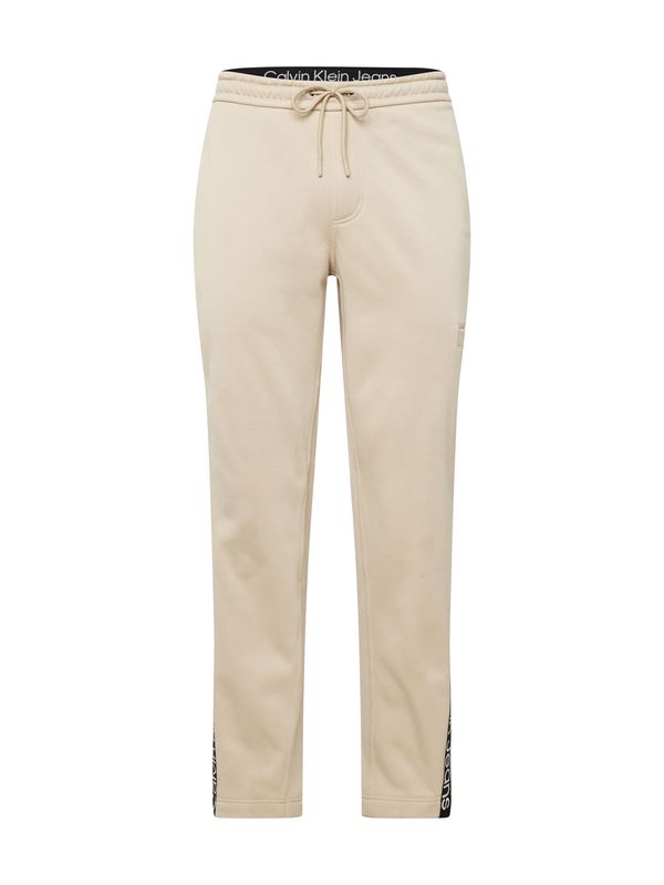 Calvin Klein Jeans Calvin Klein Jeans Панталон  бежово / черно / бяло