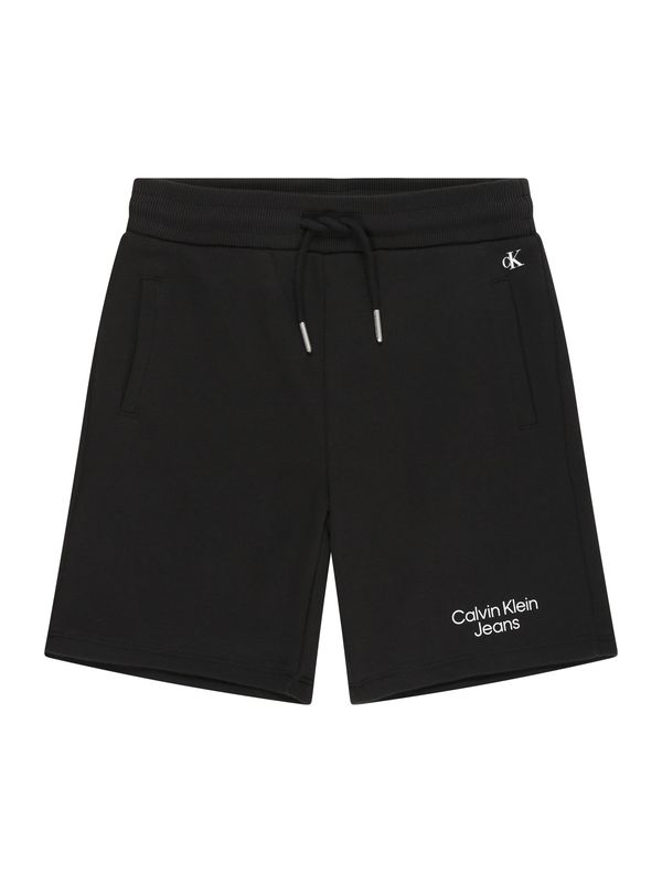 Calvin Klein Jeans Calvin Klein Jeans Панталон  черно / бяло