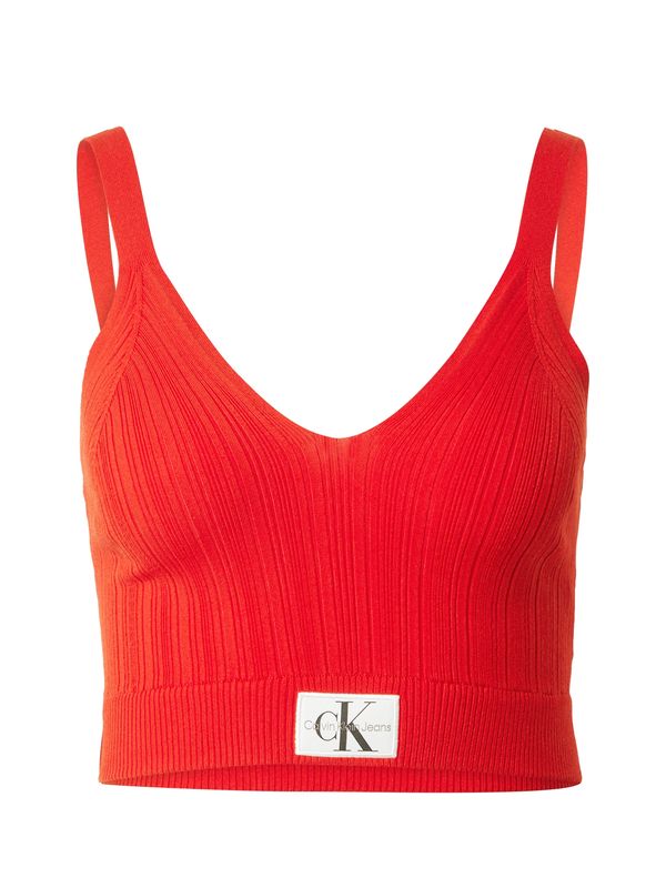 Calvin Klein Jeans Calvin Klein Jeans Плетен топ  червено / черно / бяло