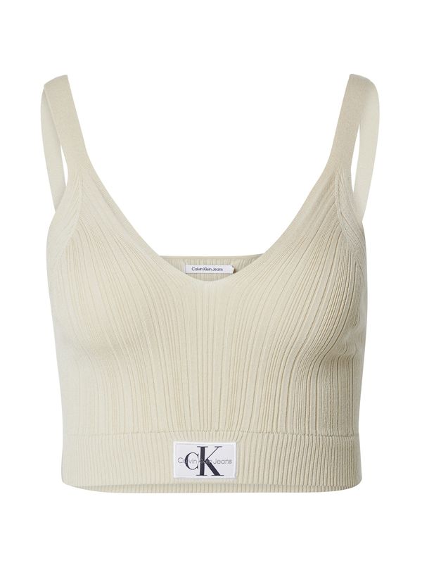 Calvin Klein Jeans Calvin Klein Jeans Плетен топ  пастелно зелено / черно / бяло