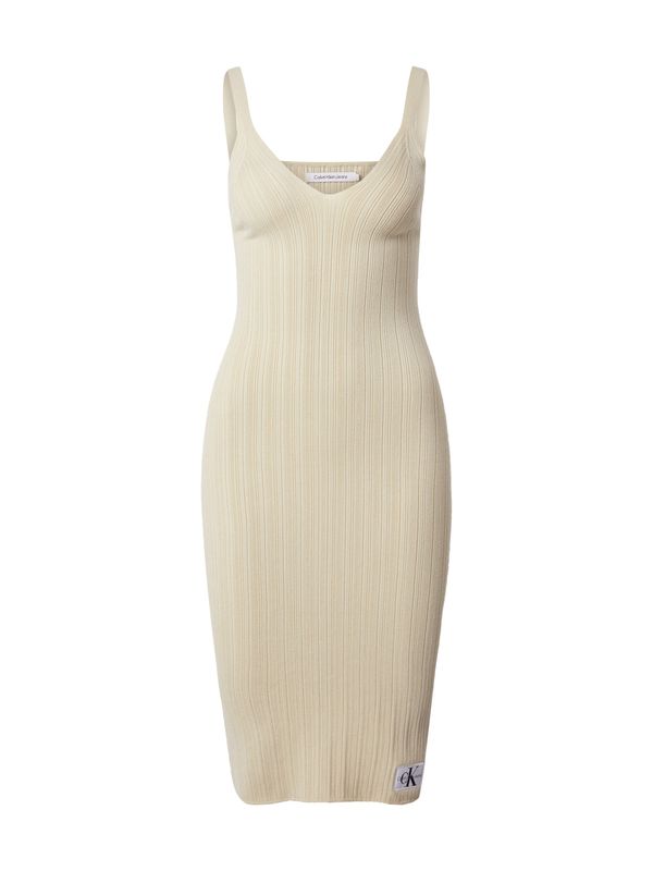 Calvin Klein Jeans Calvin Klein Jeans Плетена рокля  цвят "пясък"