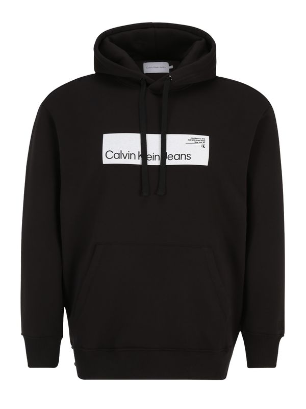 Calvin Klein Jeans Plus Calvin Klein Jeans Plus Суичър 'HYPER'  черно / бяло