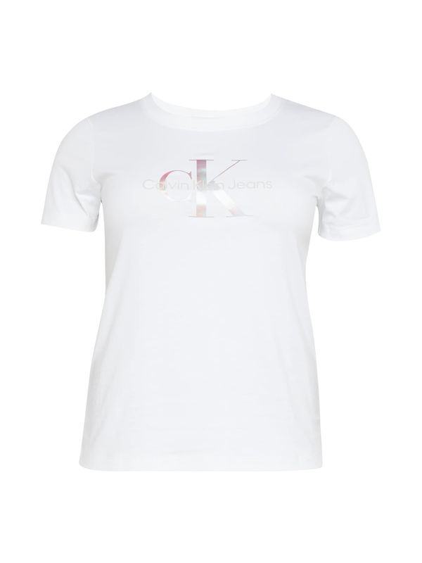 Calvin Klein Jeans Plus Calvin Klein Jeans Plus Тениска  сребърно / бяло