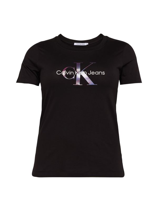 Calvin Klein Jeans Plus Calvin Klein Jeans Plus Тениска  светлолилаво / черно / бяло
