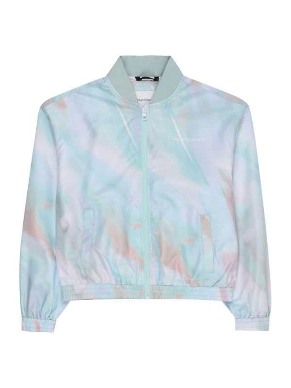 Calvin Klein Jeans Calvin Klein Jeans Преходно яке 'Serenity'  светлосиньо / пастелно зелено / светлолилаво / бяло