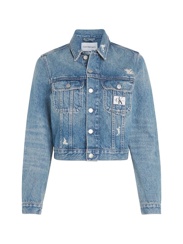 Calvin Klein Jeans Calvin Klein Jeans Преходно яке  син деним / черно / бяло