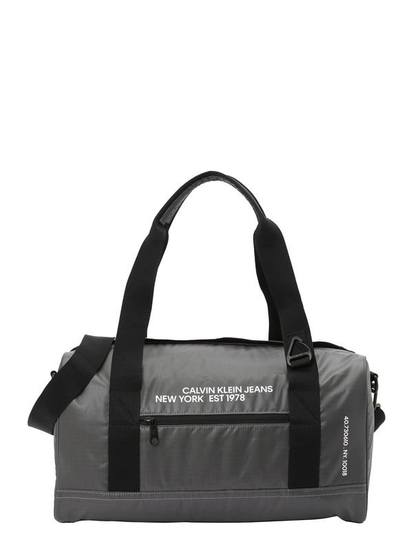 Calvin Klein Jeans Calvin Klein Jeans Пътна чанта 'ESSENTIALS'  тъмносиво / черно / бяло