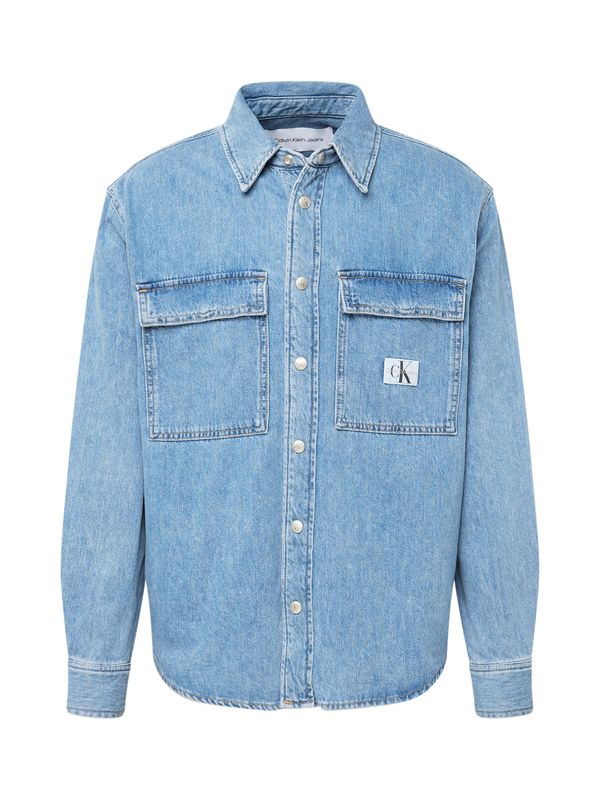 Calvin Klein Jeans Calvin Klein Jeans Риза  черно / черен деним / бяло