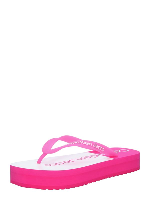 Calvin Klein Jeans Calvin Klein Jeans Сандали с разделител за пръстите  фуксия / бяло