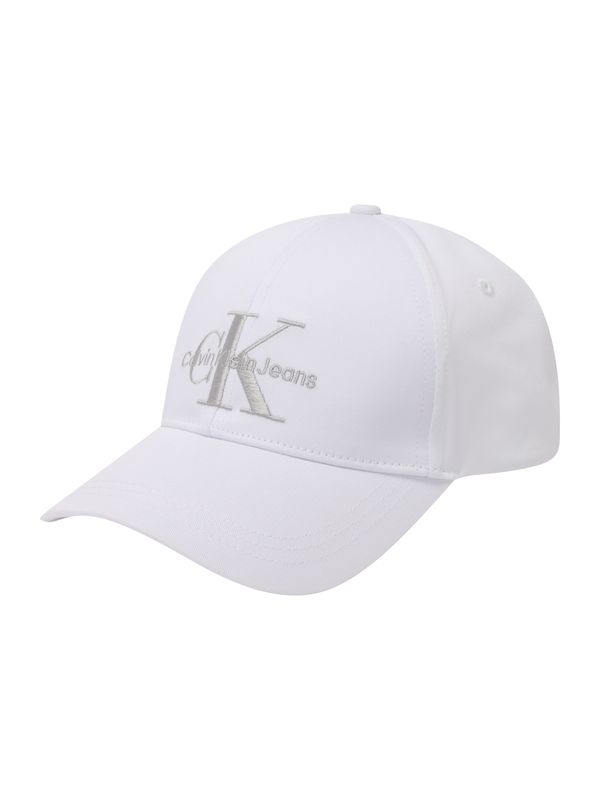 Calvin Klein Jeans Calvin Klein Jeans Шапка с козирка  сиво-бежово / бяло