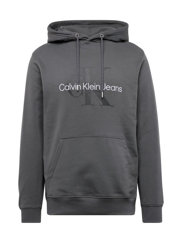 Calvin Klein Jeans Calvin Klein Jeans Суичър 'Essentials'  сребърно сиво / черно / бяло