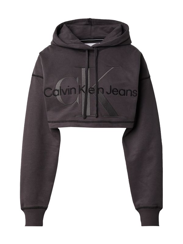 Calvin Klein Jeans Calvin Klein Jeans Суичър 'HERO'  сиво / тъмносиво / черно