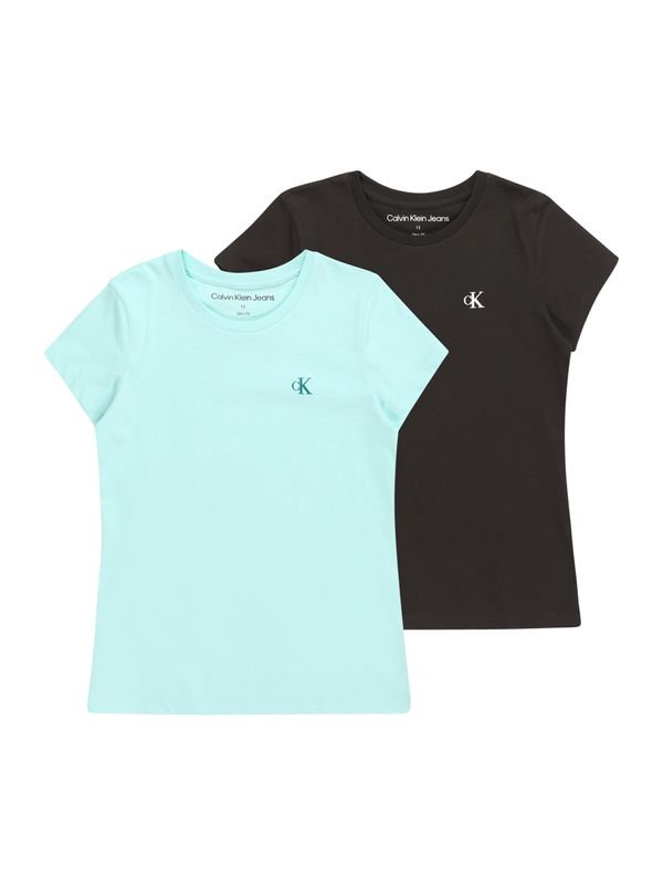 Calvin Klein Jeans Calvin Klein Jeans Тениска  аквамарин / черно