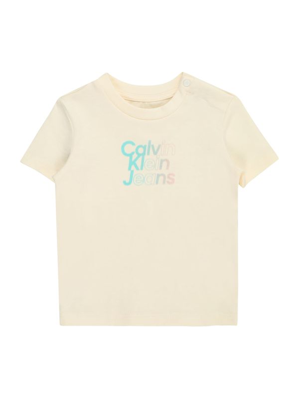 Calvin Klein Jeans Calvin Klein Jeans Тениска  аквамарин / светложълто / пепел от рози