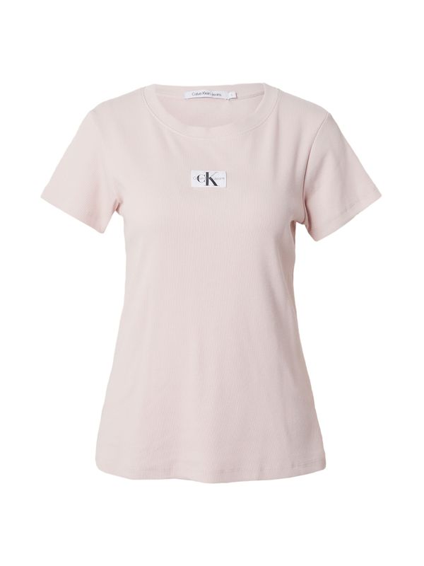 Calvin Klein Jeans Calvin Klein Jeans Тениска  бледорозово / черно / бяло
