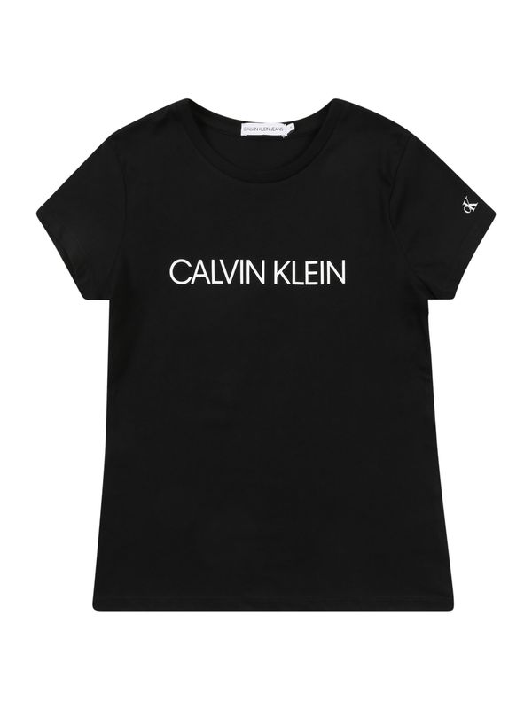 Calvin Klein Jeans Calvin Klein Jeans Тениска 'Institutional'  черно / бяло