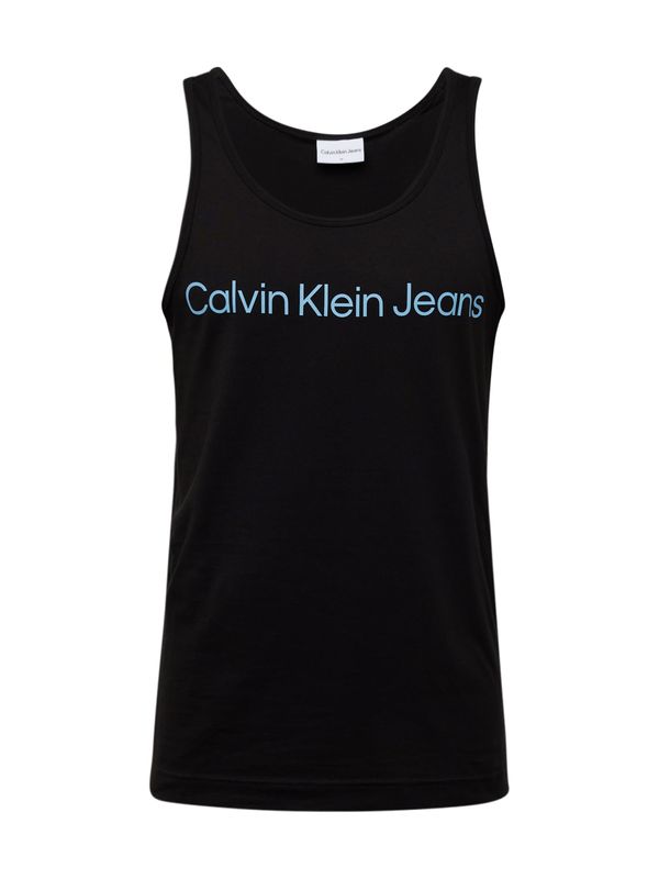 Calvin Klein Jeans Calvin Klein Jeans Тениска 'INSTITUTIONAL'  светлосиньо / черно
