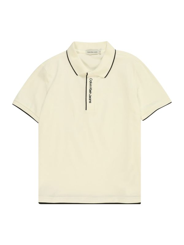 Calvin Klein Jeans Calvin Klein Jeans Тениска 'INTARSIA'  черно / естествено бяло