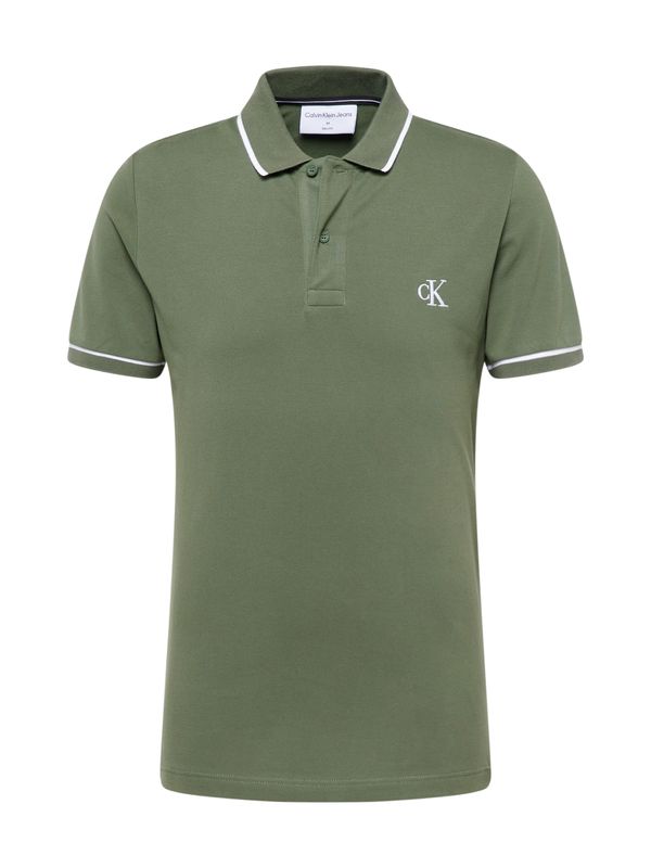 Calvin Klein Jeans Calvin Klein Jeans Тениска  маслина / бяло