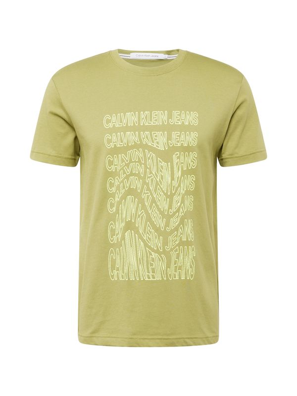 Calvin Klein Jeans Calvin Klein Jeans Тениска  маслина / бяло