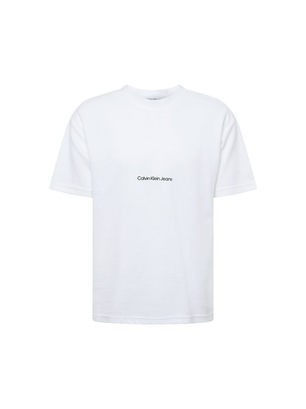 Calvin Klein Jeans Calvin Klein Jeans Тениска 'Ottoman'  черно / бяло