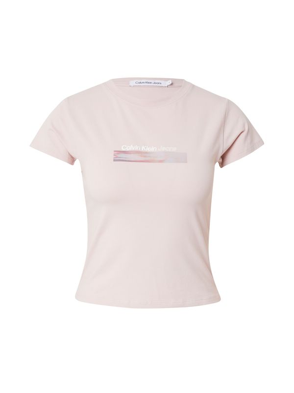 Calvin Klein Jeans Calvin Klein Jeans Тениска  пастелно синьо / лилав / пастелно розово / бяло