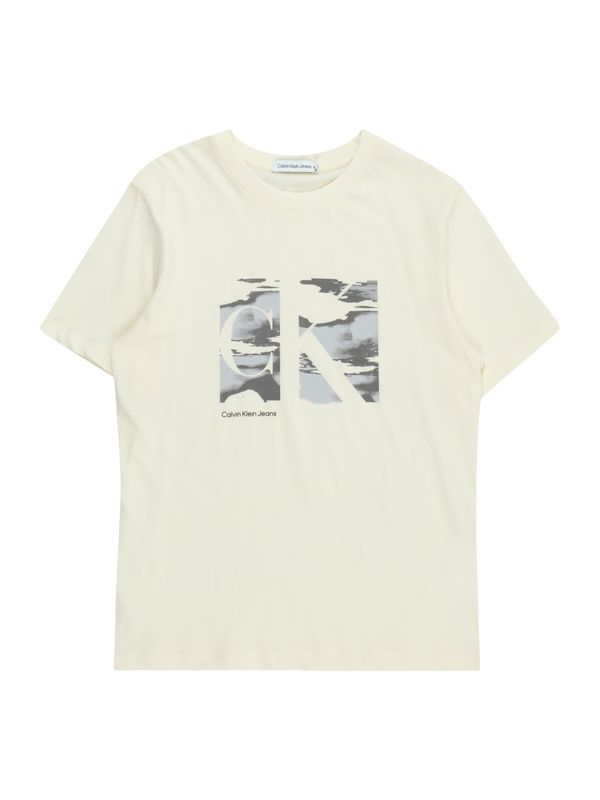 Calvin Klein Jeans Calvin Klein Jeans Тениска 'Serenity'  гълъбово синьо / тъмносиво / естествено бяло