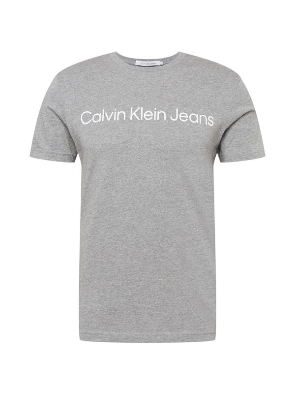 Calvin Klein Jeans Calvin Klein Jeans Тениска  сив меланж / бяло