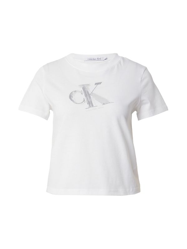 Calvin Klein Jeans Calvin Klein Jeans Тениска  сиво / бяло
