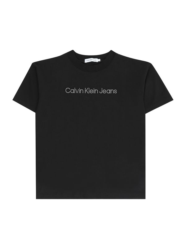 Calvin Klein Jeans Calvin Klein Jeans Тениска  сребърно сиво / черно