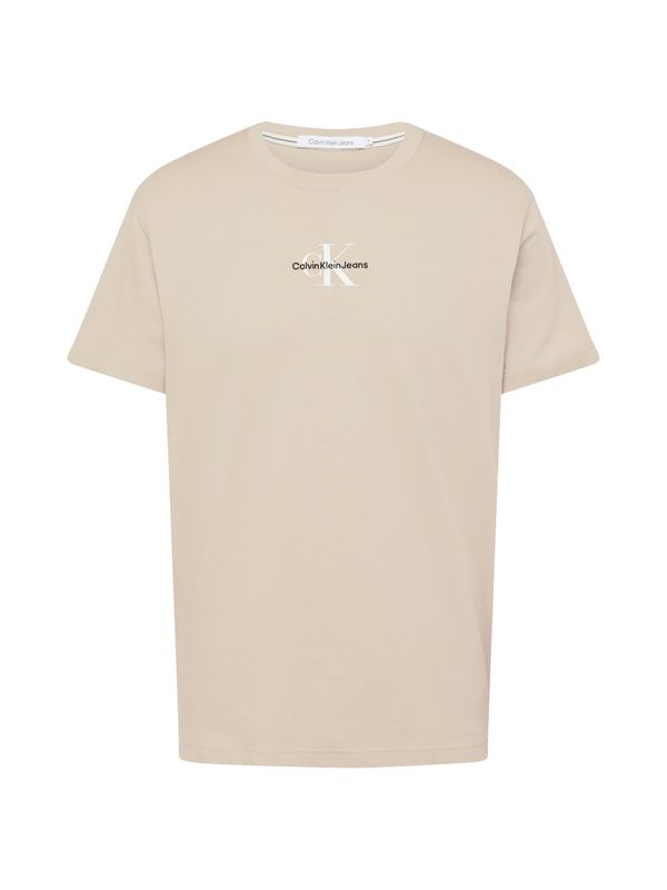 Calvin Klein Jeans Calvin Klein Jeans Тениска  светлобежово / черно / бяло