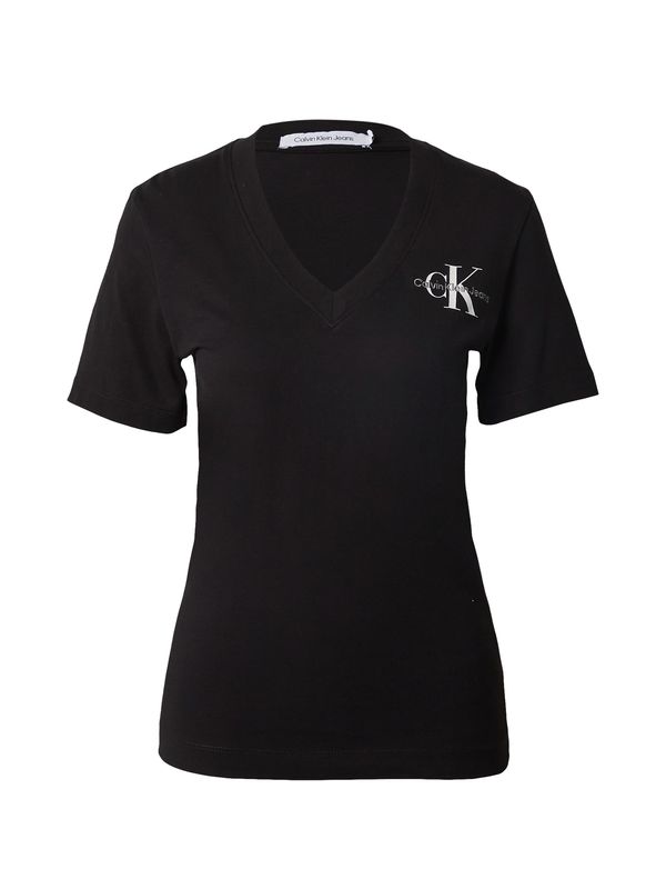 Calvin Klein Jeans Calvin Klein Jeans Тениска  светлосиво / черно / бяло