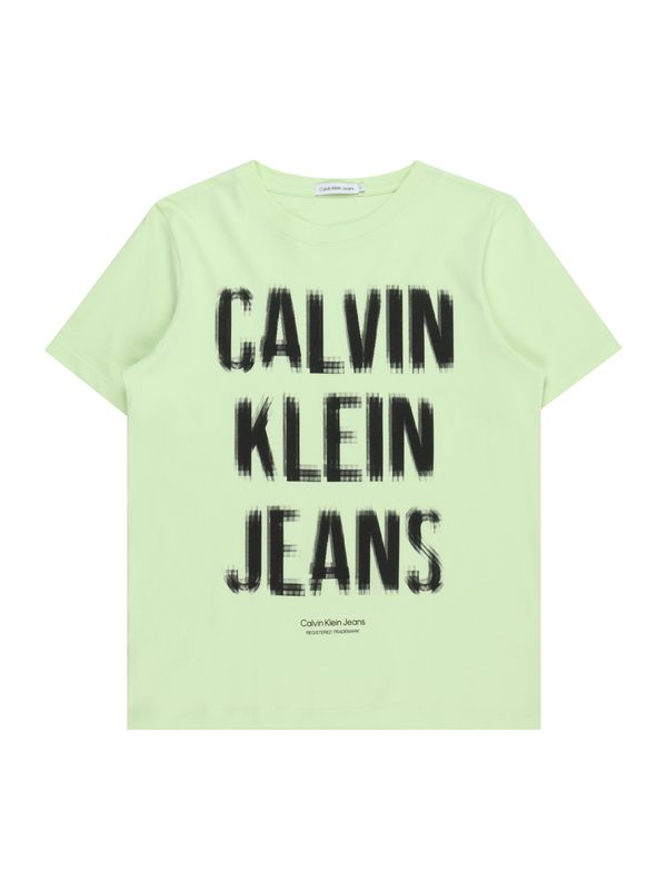 Calvin Klein Jeans Calvin Klein Jeans Тениска  светлозелено / черно