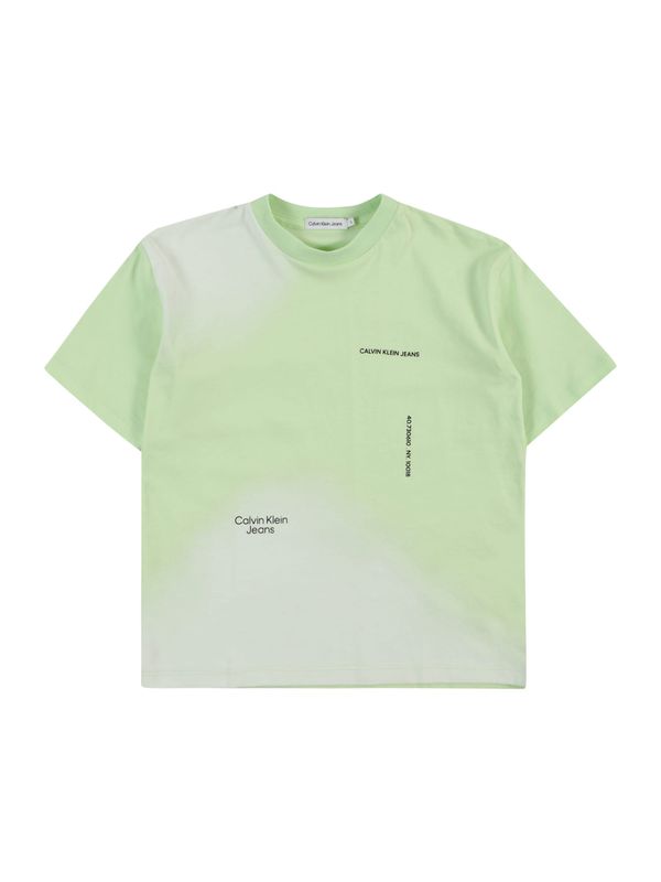 Calvin Klein Jeans Calvin Klein Jeans Тениска  светлозелено / черно / бяло