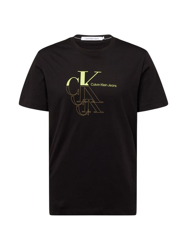 Calvin Klein Jeans Calvin Klein Jeans Тениска  светлозелено / черно