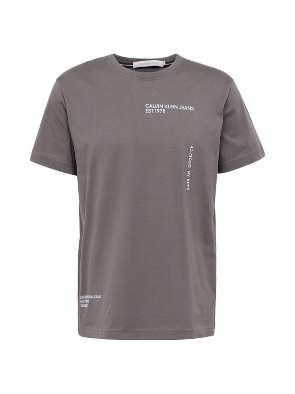 Calvin Klein Jeans Calvin Klein Jeans Тениска  таупе сиво / бяло