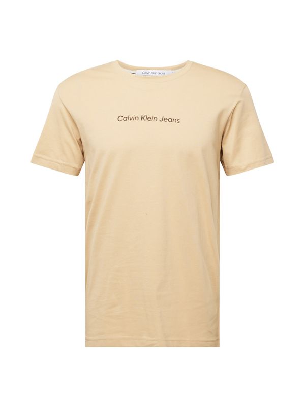 Calvin Klein Jeans Calvin Klein Jeans Тениска  тъмнобежово / черно