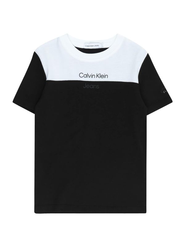 Calvin Klein Jeans Calvin Klein Jeans Тениска  тъмносиво / черно / бяло